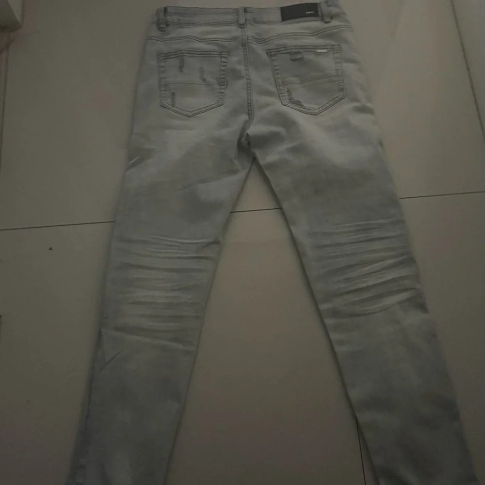 Amiri MX1 Clay Indigo Blue White Leather Patch - Picture 2 of 3